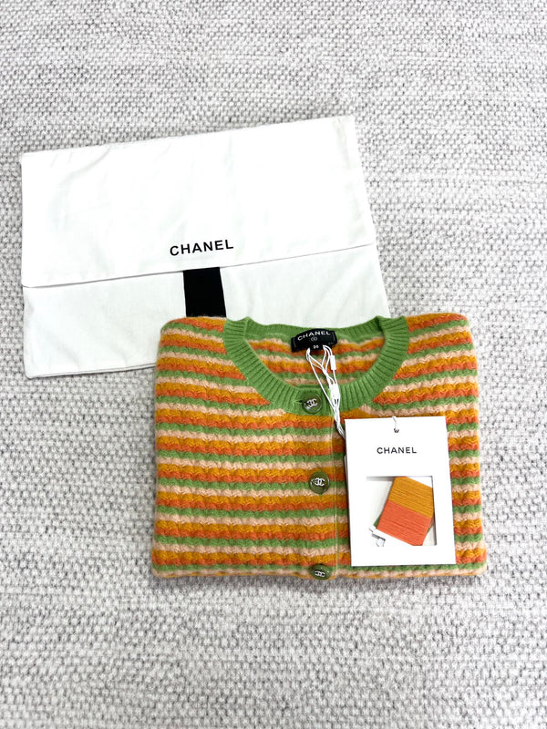 CC Short Cardigan Multicolor Wool Cashmere