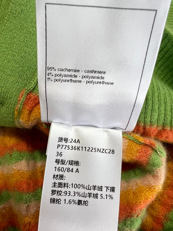 CC Short Cardigan Multicolor Wool Cashmere