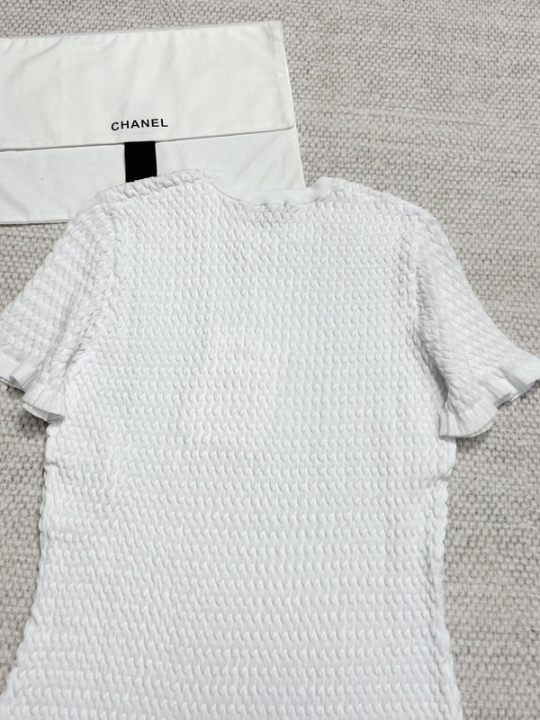 CC Lace Collar Dress White Cotton