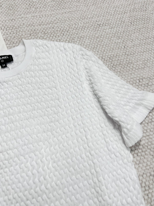 CC Lace Collar Dress White Cotton