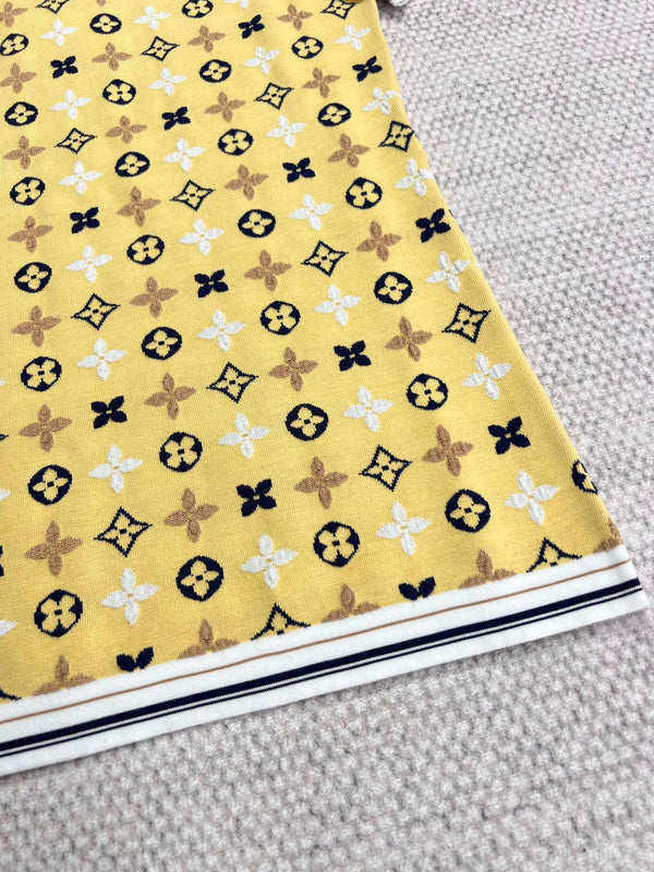 LV Monogram Kaleidoscope T Shirt Yellow Cotton