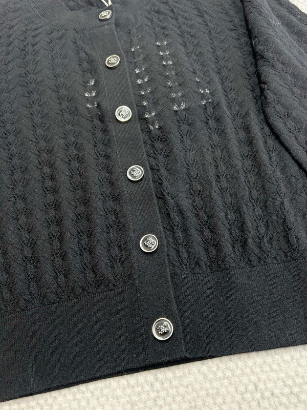 CC Cardigan Black Wool