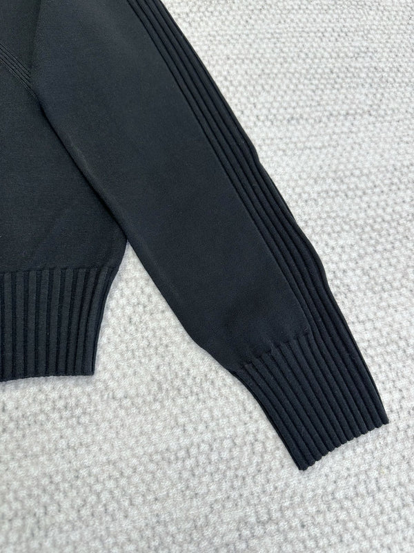 CC Cardigan In Black Wool Viscose