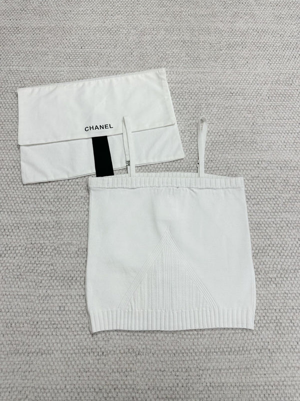 CC Sport Bra White Wool Viscose