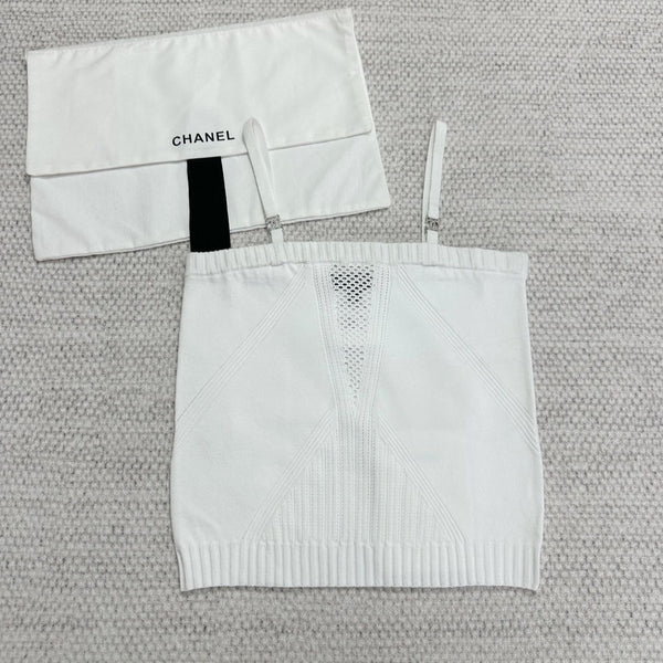 CC Sport Bra White Wool Viscose