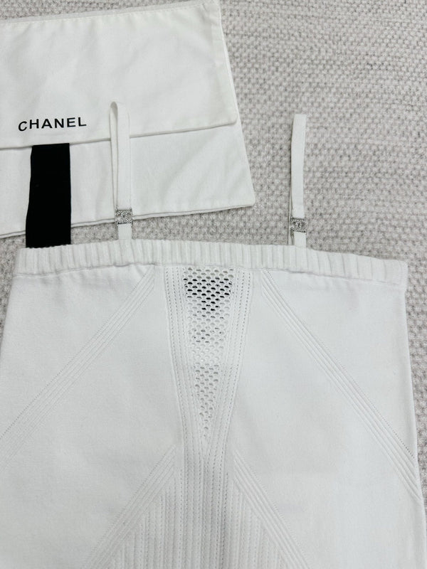 CC Sport Bra White Wool Viscose