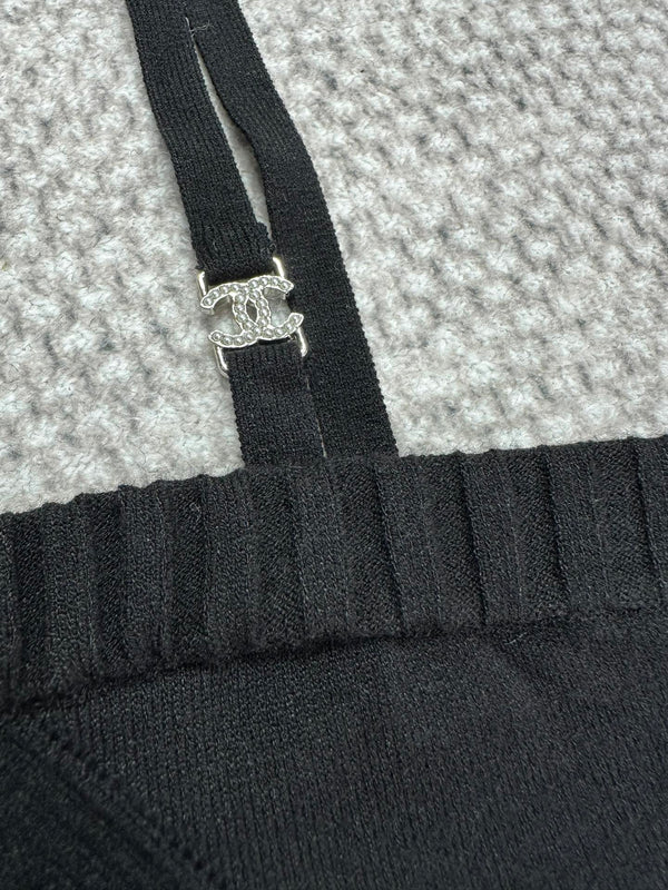 CC Sport Bra Black Wool Viscose