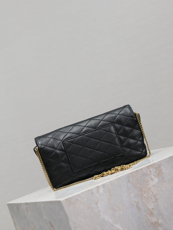 Prada Gaby Phone Bag 19cm Black Quilted Leather GHW