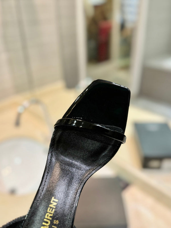 SANDALI SL OPYUM 80 IN PELLE DI VITELLO NERA