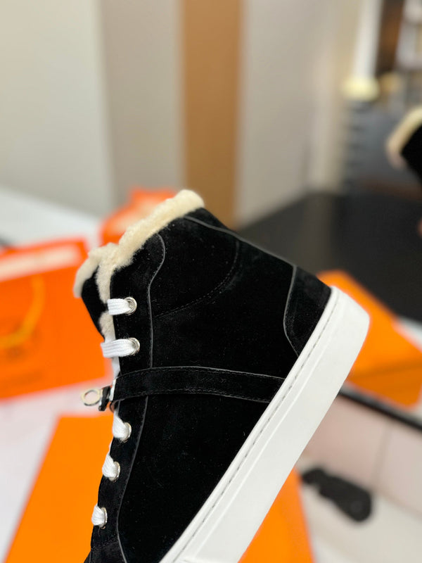 HM Daydream Sneaker Black With Wool Lining Suede  983073