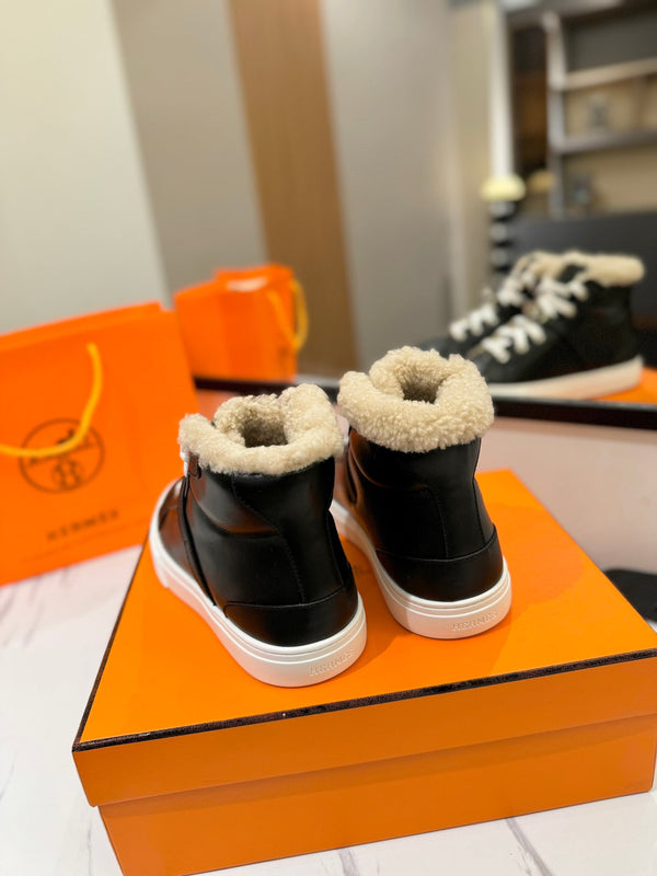 HM Daydream Sneaker Black With Wool Lining Cowhide 983077