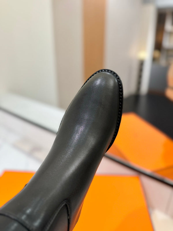 HM Jumping Boot 20MM Black Printed Pattern Cowhide 992352