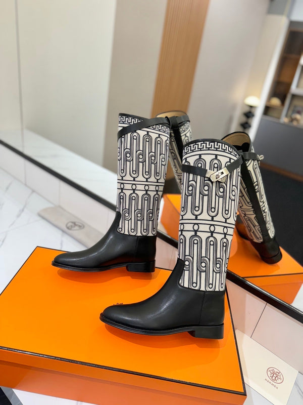 HM Jumping Boot 20mm In Black Cowhide 992365