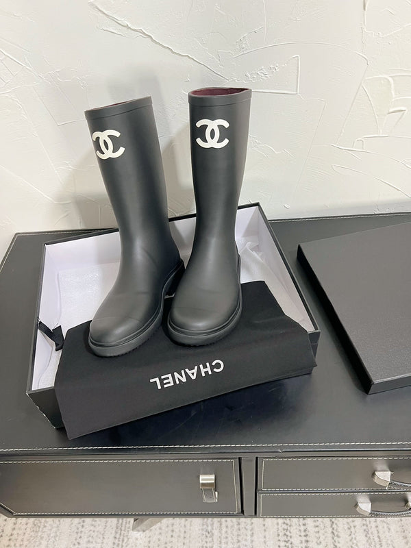 CC High Boots Black Natural Rubber 949646