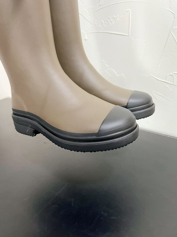 Stivali alti CC verde muschio cachi mix nero gomma naturale 949645