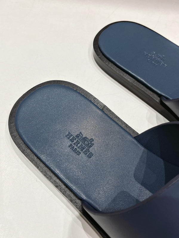 SANDALO IZMIR IN PELLE DI AGNELLO INDACO