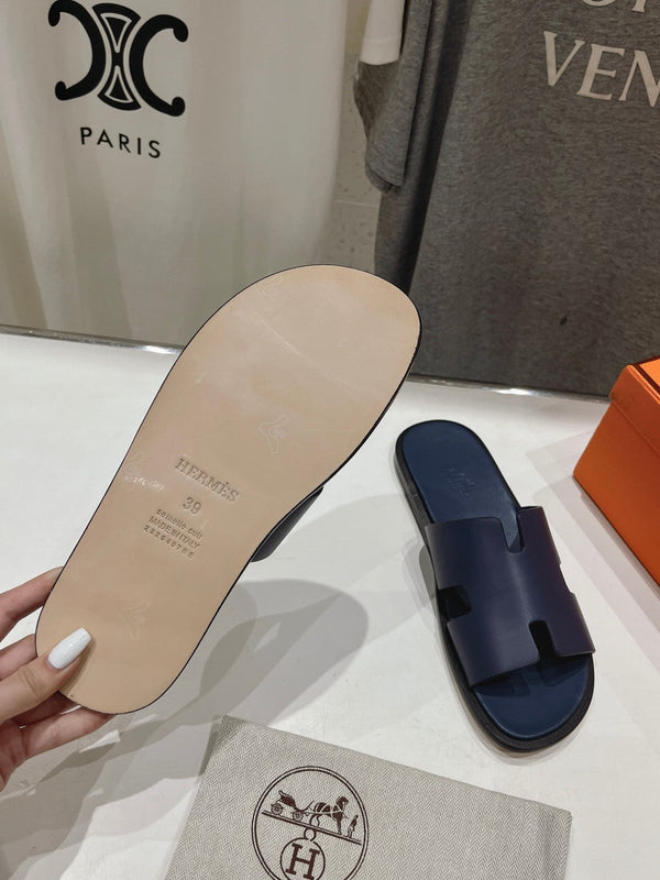 SANDALO IZMIR IN PELLE DI AGNELLO INDACO