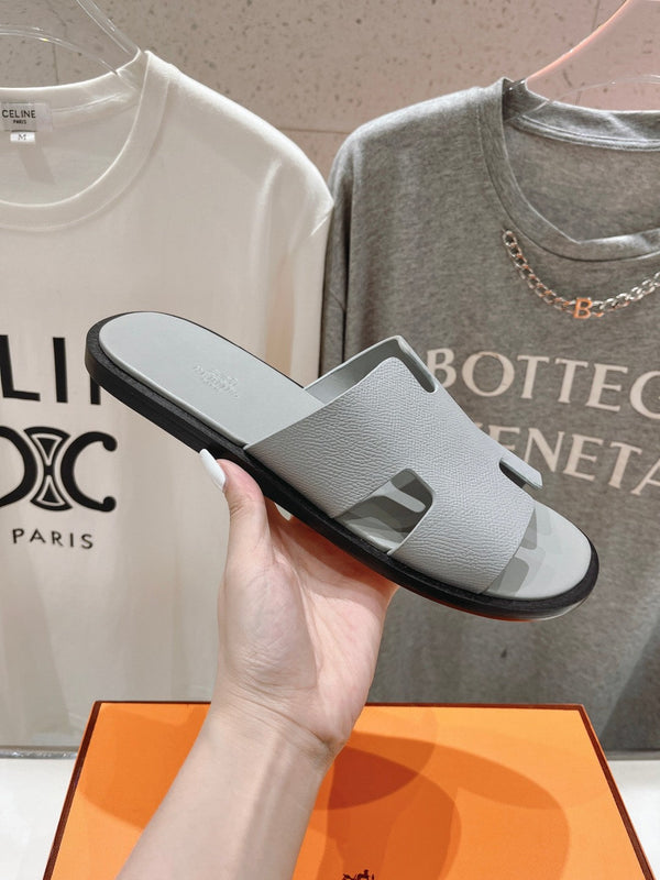 SANDALO IZMIR PELLE DI AGNELLO GRIGIO LUCIDO