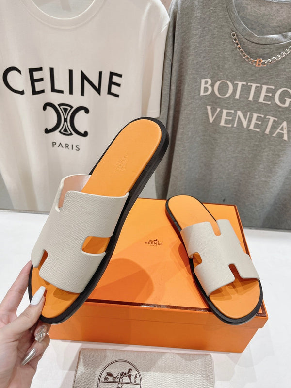 SANDALO IZMIR BIANCO CREMA MIX PELLE DI AGNELLO ARANCIONE CHIARO