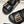 PRA CROCODILE MOTIF STRAP SLIDES SANDALS BLACK CALFSKIN