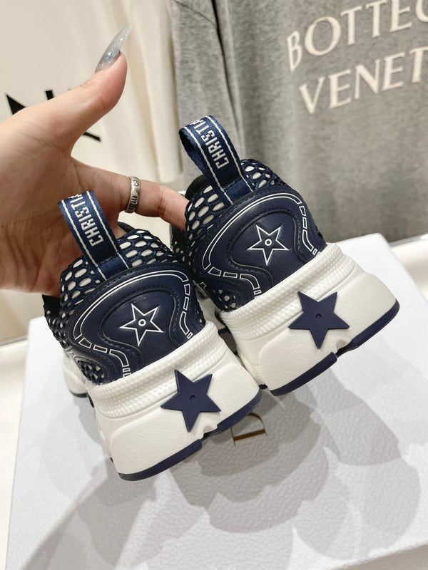 CD Vibe Sneaker Charcoal Blue Polyester Mesh Fabric And Cowhide