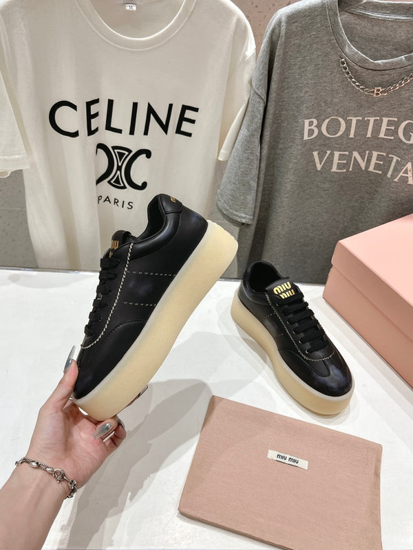 Miu Sneakers Black Cowhide