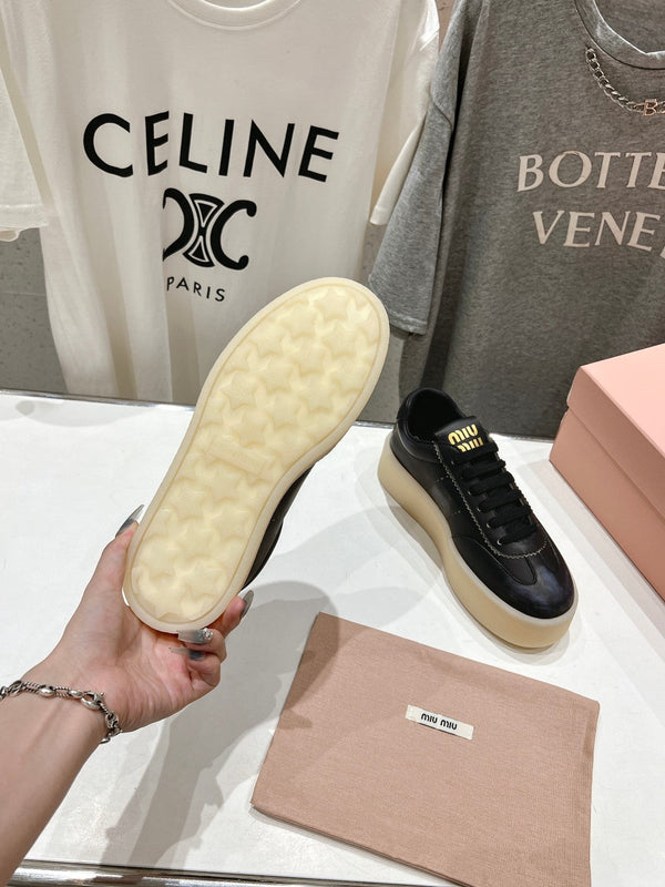 Miu Sneakers Black Cowhide