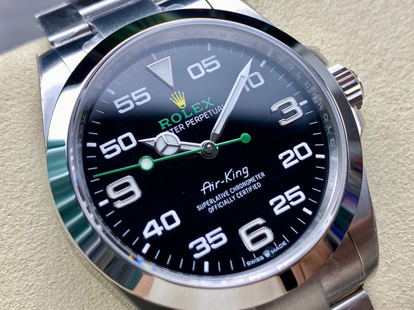 Rolex Air King 40mm Silver Black