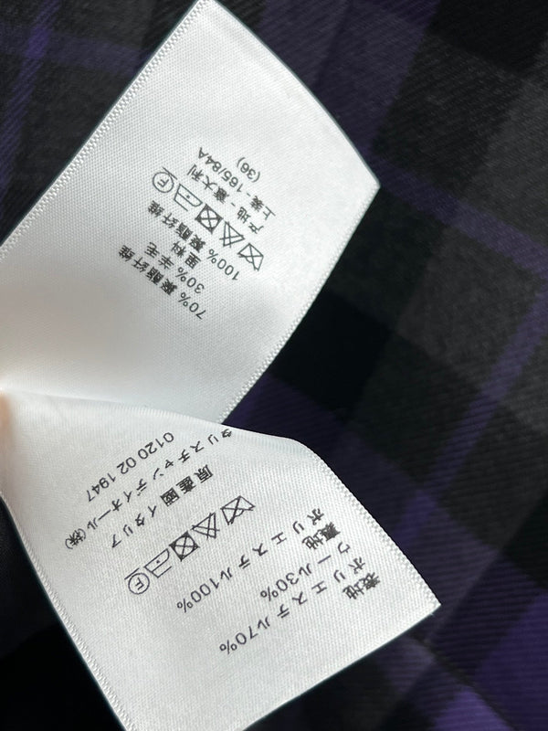 CD 25 Halter-neck Backless Dress Purple Black Wool Fabric