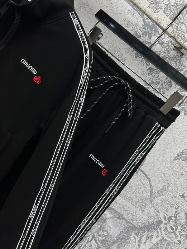 Miu Miu 25 Abiti con cuciture a nastro in cotone nero