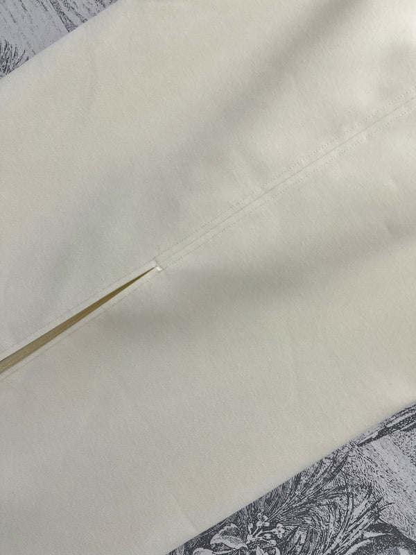 LV 25 Long Skirt Logo White Polyamide Wool