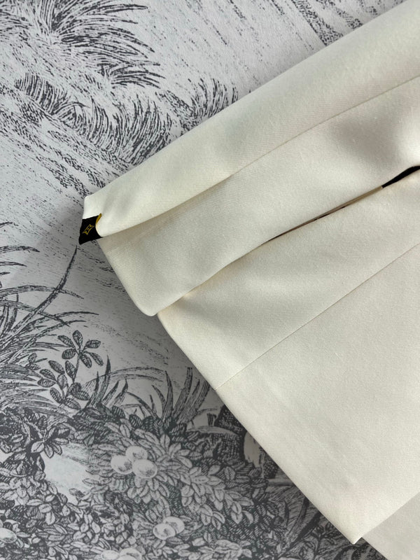 LV 25 Flower Vest White Polyamide Wool