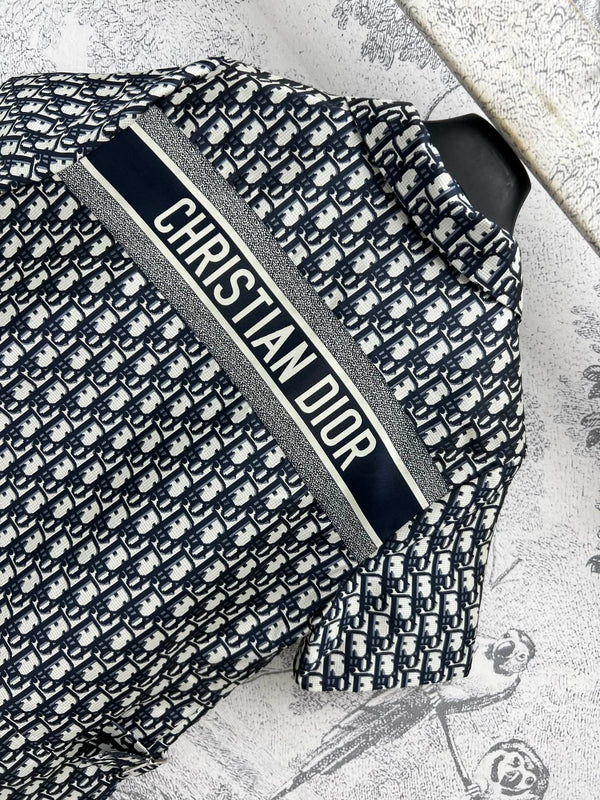 CD 25 Abito a maniche corte in poliestere nero beige