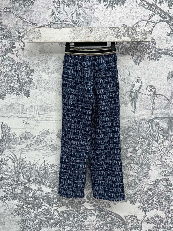 CD 25 Elastic Pants Blue Polyester