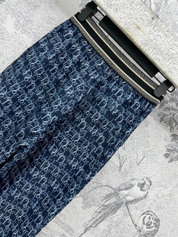 CD 25 Elastic Pants Blue Polyester