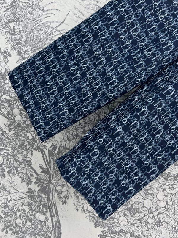 CD 25 Elastic Pants Blue Polyester