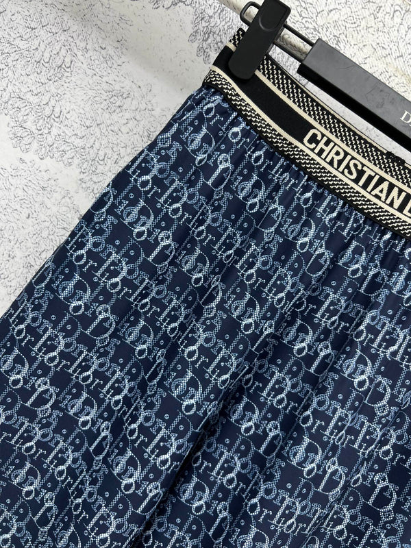 CD 25 Elastic Pants Blue Polyester