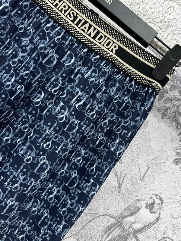 CD 25 Elastic Pants Blue Polyester