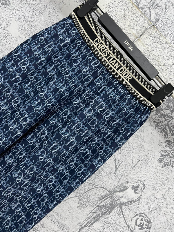 CD 25 Elastic Pants Blue Polyester