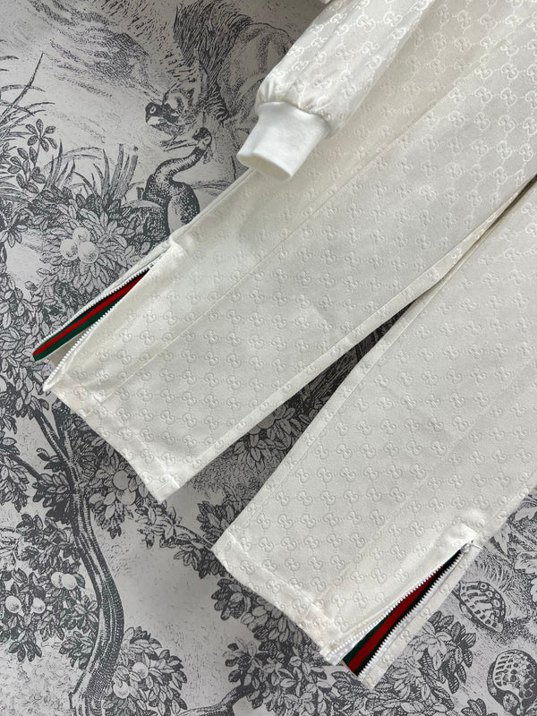 Gucci 25 Double G Denim Suit White Cotton