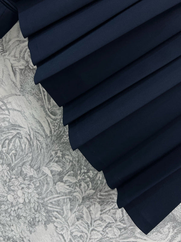 LV 25 Slight Waist Design Set Vest Blue Polyester