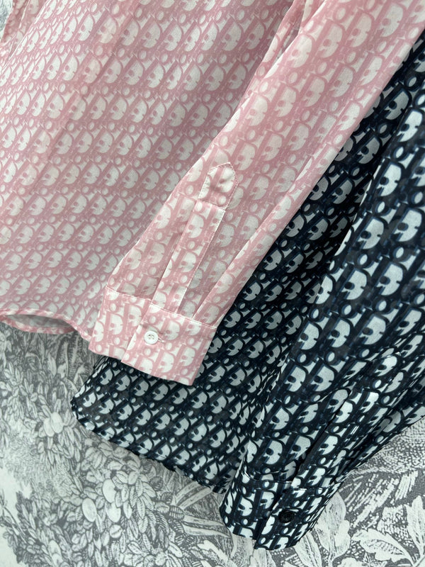 CD 25 See-through Shirt Black and Pink Polyester