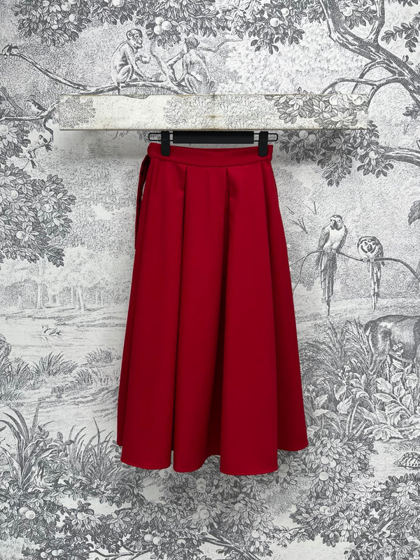 CD 25 Bow Skirt Red Cotton Polyester
