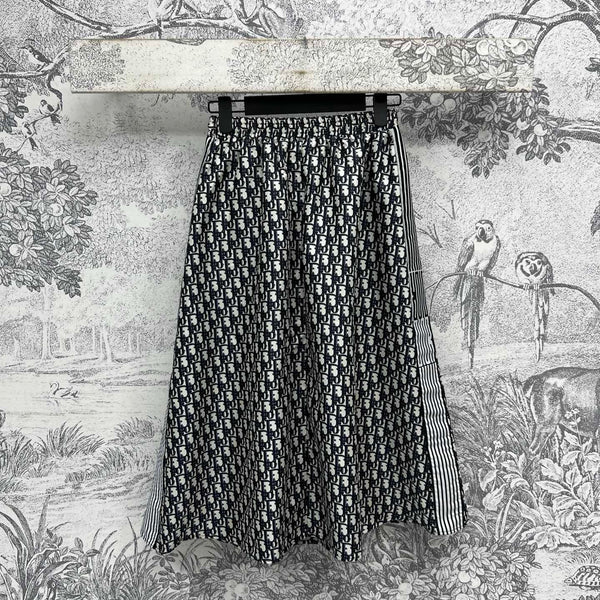 CD 25 Logo Long Skirt Black Polyester