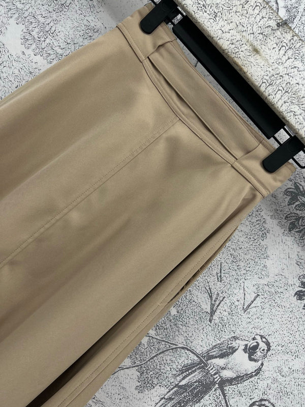 CD 25 Belt Skirt Khaki Polyester