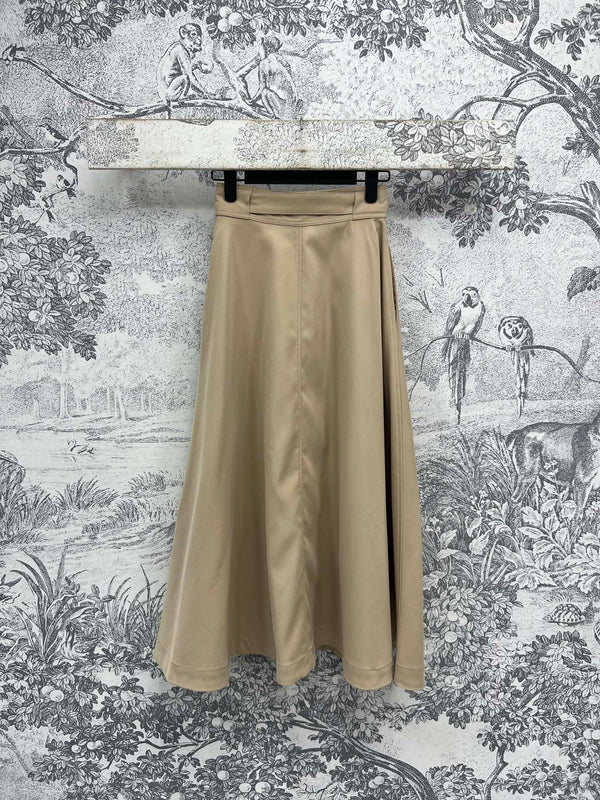 CD 25 Belt Skirt Khaki Polyester