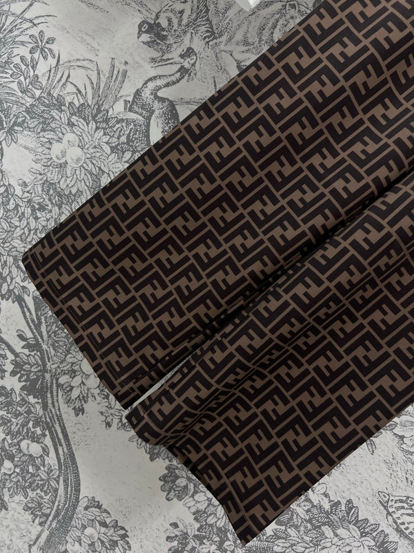 Fendi 25 Suit White Brown Cotton