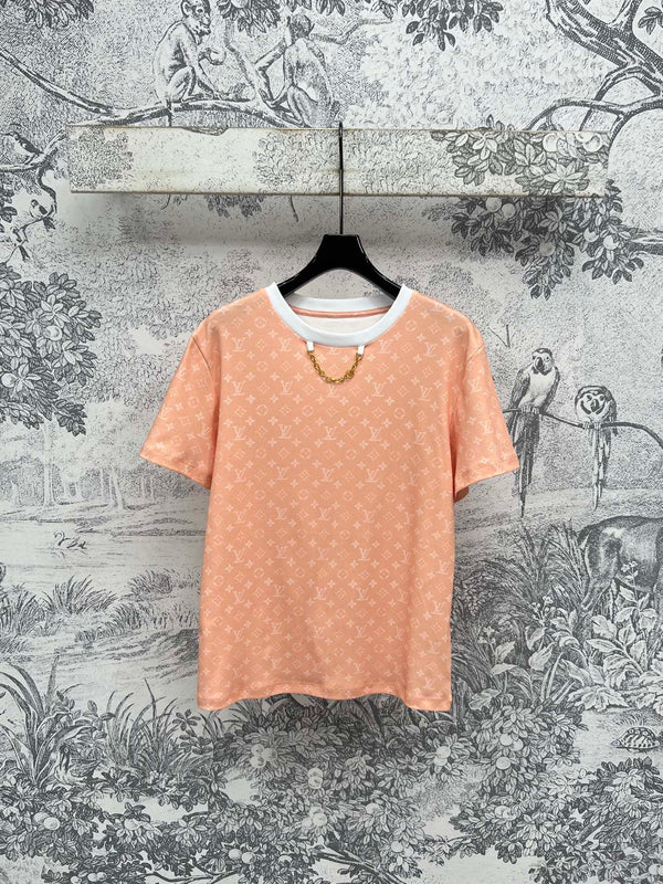 LV 25 Age-Reducing Simple T-Shirt Orange Cotton