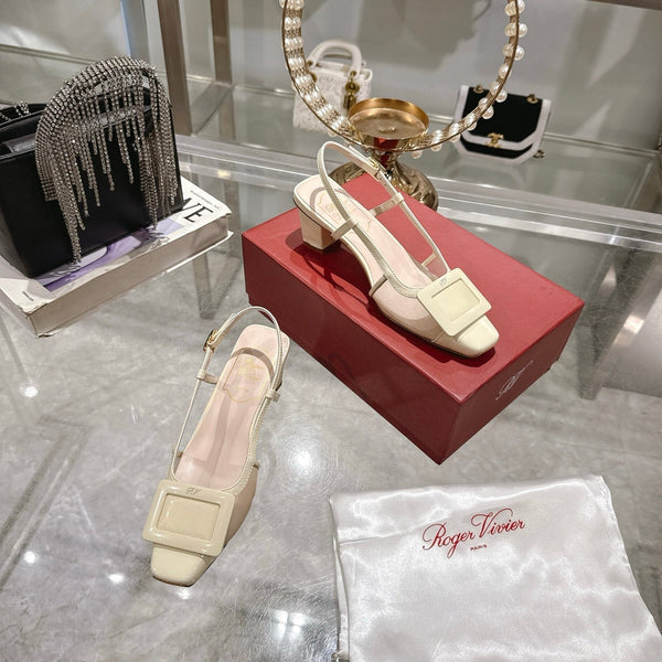 Viv 25 Slingback Milky Yellow Mesh Italian Leather 300779