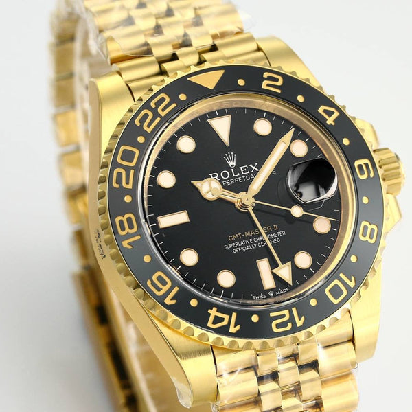 Rolex 25 GMT- Master 40mm Gold Black Dial